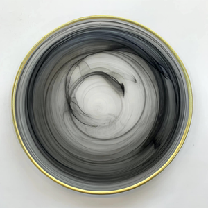 Juego de Vajilla de Vidrio con Borde Plateado, Dorado y Blanco, Diseño Nube, para Alquiler en Eventos, Venta al Por Mayor - Product Image 5