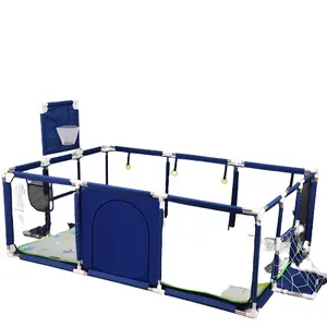 Transportar facilmente Dobrável Malha Bebê Play Yard Com Mat Plástico Crianças Bebê Cerca Playpen Para Crianças Do Bebê