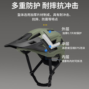 Casco de Ciclismo PC+EPS con 26+ Ventilaciones, Cierre de Trinquete, Protección para la Cabeza, Unisex, Color Sólido, Visera Única - Product Image 3