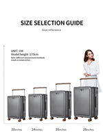 Ensemble de bagages d'affaires haut de gamme personnalisé avec logo OEM, 2 pièces, compartiment pour ordinateur à ouverture frontale, valise de cabine haut de gamme, cadeau