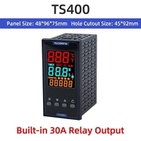 Contrôleur de température numérique TUOBANG TS400 30A 100-240VAC Type K PID Compteur de temps Affichage LCD Matériau ABS 0-400 1 OEM ODM