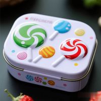 Boîte en étain personnalisée à coins arrondis avec impression couleur intégrale pour bonbons et confiseries, idéale pour les cadeaux