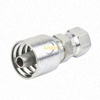 LIUJIN Nouvelle Raccordement hydraulique monobloc en acier inoxydable JIC femelle, à sertir réutilisable