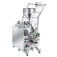 Machine d'emballage verticale automatique 200 ml pour pâtes, remplisseuse de sachets liquides à scellage 3 côtés, ensacheuse de ketchup à piston pneumatique haute précision