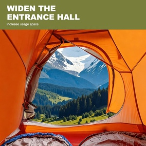 Tenda da Campeggio per Escursioni All'aperto Tre Stagioni, Doppia Camera da Letto per Due Persone, Tessuto in Poliestere/Nylon 210T, Antivento, Impermeabile, Portatile - Product Image 3