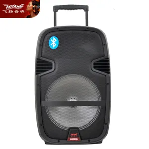 Woofer móvil retro para fiestas grandes, sistema PA activo para DJ, altavoz de audio acústico individual de 12 pulgadas China BT WIRELESS USB CLASSIC STAND