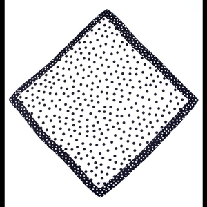 Timeless Polka Dot Bandana Small Square Silk Feel Neck Scarf Fashion Polyester Satin Machine Hemmed Silky Bandana - Product Image 3