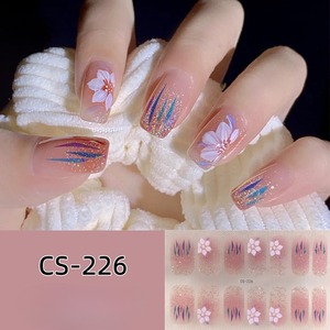 Autocollants <span class=keywords><strong>pour</strong></span> ongles en gel sans durcissement, imperméables, longue durée, 3D, couverture complète, patchs de <span class=keywords><strong>manucure</strong></span> amovibles <span class=keywords><strong>pour</strong></span> femmes - Product Image 3