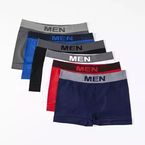 Short sans couture en Polyester, sous-vêtements pour hommes, slips sexy en coton, sous-vêtements en gros