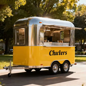 Remolque de Comida Multifuncional de Acero Inoxidable con Calentador Incorporado para Hamburguesas, Hot Dogs, Helados, Papas Fritas, Dulces, 4 Estantes, para Exteriores - Product Image 3