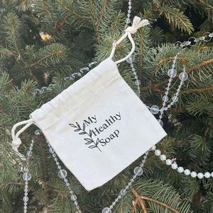 Recyclable Premium Quality <b>Drawstring</b> Bag Eco-friendly Cute Cotton <b>Pouch</b> Bag Durable Canvas <b>Drawstring</b> Bag - Product Image 3