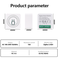 Touchmi Tuya WiFi Smart Light Switch Module Alexa Google Commutateurs sans fil 1 2 3 4 Gang DIY Smart Breaker Relay