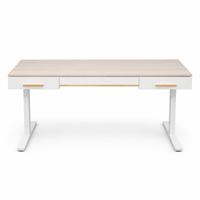Bureau en bois moderne avec tiroirs, hauteur réglable, bureau de maison avec rangement pour salle de classe ou studio