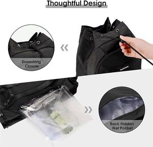 Mochila deportiva de malla negra para baloncesto, fútbol, voleibol, con compartimento para balón y zapatos, de fábrica BSCI. - Product Image 3