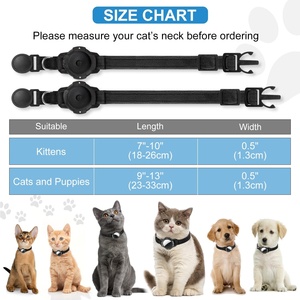 Collier de sécurité pour animaux de compagnie avec support, collier élastique réglable pour chatons - Product Image 5