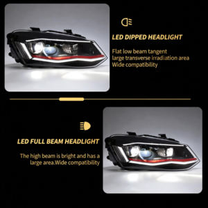 Pour VW POLO 2011-2018, ensemble de phares à LED de jour, accessoires de voiture, système d'éclairage <span class=keywords><strong>automobile</strong></span> JUSHUN - Product Image 4