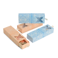 Boîte cadeau coulissante à tiroir d'emballage en carton rigide avec logo imprimé personnalisé décorations de luxe porte-clés