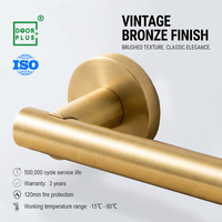 Poignée de porte intérieure en laiton doré Doorplus avec ensemble de serrures en cuivre massif pour villa de luxe de style européen, chambre à coucher