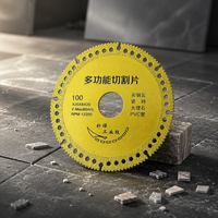 Disque de coupe diamanté segmenté de 100 mm, lame industrielle multifonctionnelle pour la découpe de tuiles en acier coloré, de tuyaux en PVC, de béton et de briques