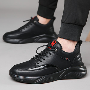 Chaussures décontractées en cuir pour hommes, nouveau style estival, pour les loisirs et le sport, tendance et à la mode pour les personnes pressées, style marche. - Product Image 4