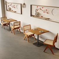 Meubles commerciaux très demandés, table et chaises de salle à manger en bois massif pour cuisine, café, restaurant