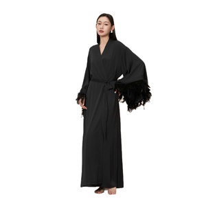 Pajamas for Women Luxury V-Neck New Style Robes Women's Spring Summer Polyester Fiber High-end Bride <strong>Morning</strong> Gown Pajamas - Product Image 5