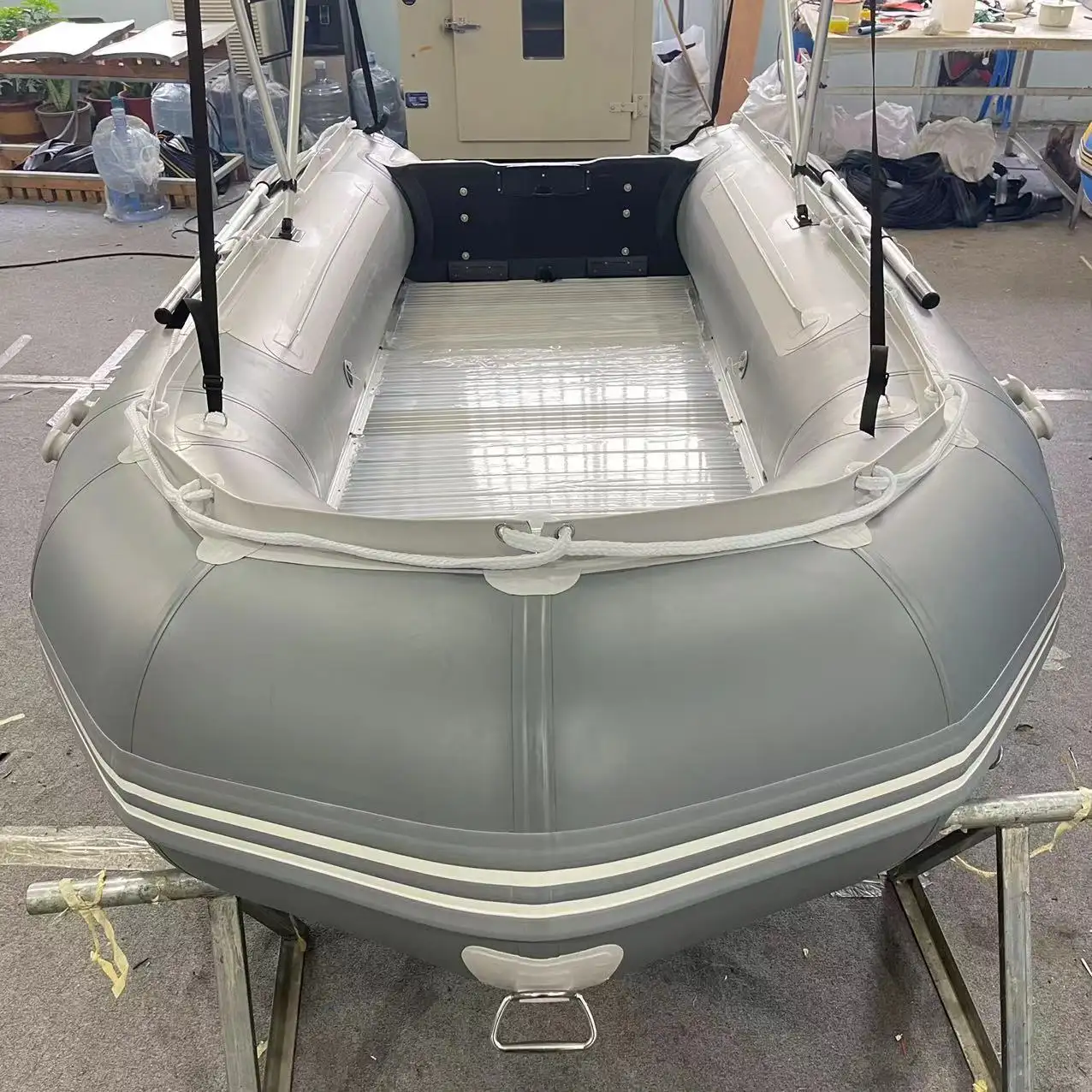 Bateau gonflable professionnel en Pvc, bateau Portable, avec tente et roue