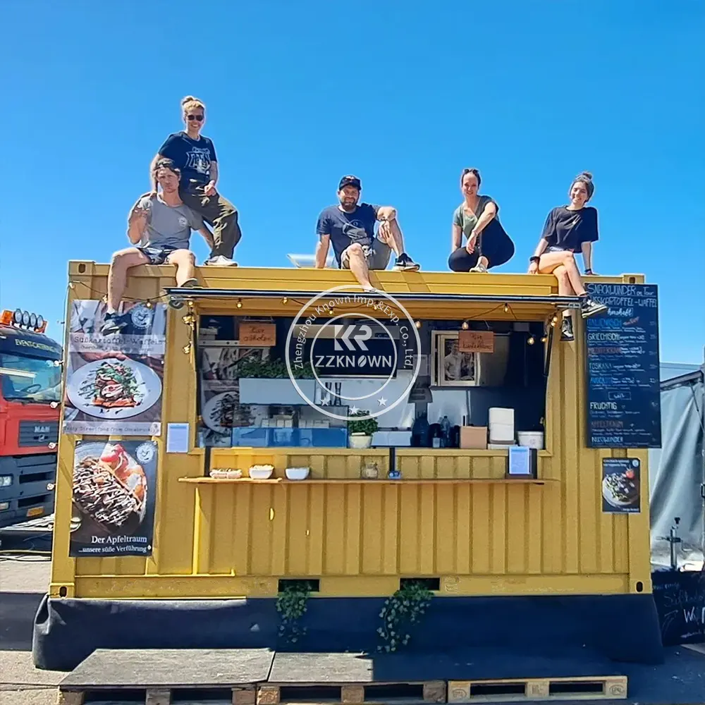 스테인레스 스틸 식품 트레일러 판매 바베큐 모바일 거리 음식 자판기 카트 푸드 트럭