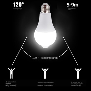 Thông minh <span class=keywords><strong>LED</strong></span> tự động cảm ứng hành lang bóng đèn E27 vít với cơ thể con người âm thanh kiểm soát ánh sáng AC cung cấp điện cho <span class=keywords><strong>E14</strong></span> cơ sở - Product Image 4
