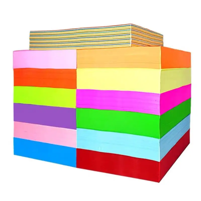75g 80g A4 สีกระดาษสําหรับเด็ก 500 แผ่น/ถุง,กระดาษสี DIY,กระดาษแข็งสี,กระดาษ Origami