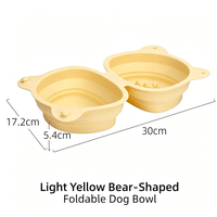 Bol d'alimentation pliable en silicone durable avec ventouse antidérapante pour chiens et chats, écologique, pour voyage, alimentation lente