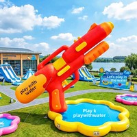 Pistolet à eau géant d'été sur le thème des dessins animés, accessoires pour parcs aquatiques, points touristiques, centres commerciaux, présentoirs personnalisables et photogéniques pour attirer les clients