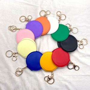 High Quality Pocket Custom Logo Keyring Mini Cute Key Chain Makeup <b>Mirror</b> Keychain - Product Image 3
