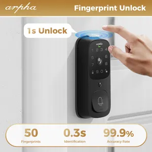 Arpha AL501 serratura intelligente a catenaccio di sicurezza 3 In una telecamera per campanello conversazione bidirezionale con l'app Tuya