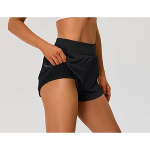 Pantalones Cortos Deportivos FOXA para Mujer, Cintura Alta, 2 en 1, Estilo Delfín, para Correr, con Bolsillo con Cierre, Secado Rápido, para Yoga - Product Image 5