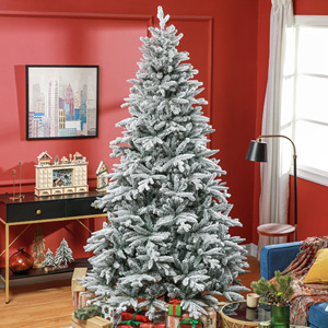 <span class=keywords><strong>HOMCOM</strong></span> Arbre <span class=keywords><strong>de</strong></span> <span class=keywords><strong>Noël</strong></span> Artificiel Floqué 2,4 m (8 pieds) 2003 Aiguilles Support Métallique Pliable Montage Facile Charnières Maison Bureau Fêtes Animaux - Product Image 4