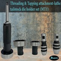 ASSORTS MT1 Ensemble de supports de filières pour étrier de tournage, accessoire de taraudage, jeu de tarauds en acier HSS, clé de taraudage, garantie 3 ans