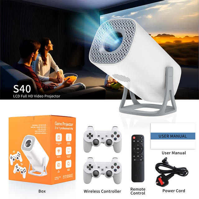 Projector BT Speaker Led Proyector Android Video Smart Portable Mini Projector 150 Inch Home 4k Projector with Video Games