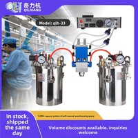 Ensemble complet de distributeur pneumatique à double fluide QLH-33AB avec réservoir sous pression et vanne de dosage – Garantie 3 mois