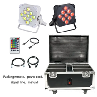 Lampu Par LED Flat 9*18w RGBWA+UV 6in1 Nirkabel Bertenaga Baterai DMX 18w, Laris Terjual