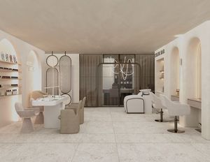 Set salone di bellezza Shampoo bianco stazione Shampoo letto parrucchiera lavello lavacapelli - Product Image 6