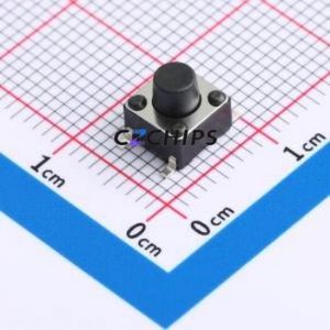 BX-TS-26-666TT Tactile Switch SMD-4P,6x6mm Switch Single Pole Single Throw Round Button 2.6N Vertical Mount - Product Image 1