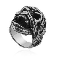 Bagues Punk pour Hommes en Acier Inoxydable, Bijoux à Motifs Crânes, Bagues Personnalisées Vikling, Prix de Gros