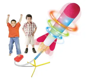 Toy Rocket Launcher LED Jump Rocket Set Play Rocket Soars Up to 100 Feet + - Missile Launcher