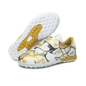 Chaussures de football d'entraînement de sport de plein air unisexes pour <span class=keywords><strong>enfants</strong></span>, <span class=keywords><strong>crampons</strong></span> de football scolaire avec semelle intermédiaire en TPR, semelle extérieure en PVC, tige en PU - Product Image 4