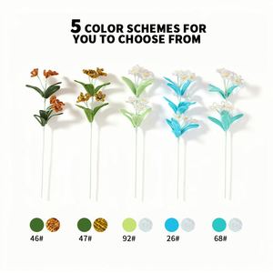 Mixed Texture Pipe Cleaner Flower <b>Kit</b> Glitter Fuzzy Makesbouquet for 5 Color Choices - Product Image 1