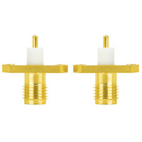 Conector Coaxial RF de 90 Grados para Panel, Hembra, 4 Orificios, Montaje en Panel, 1P Cobre, Suministro de Fábrica