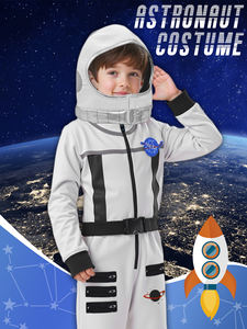 زي رائد فضاء للأطفال مع خوذة بذلة الفضاء والتنورات للأولاد على أزياء هالوين تأثيري - Product Image 2