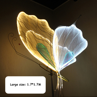 Ailes de papillon en maille LED de haute qualité 0,7*1M, fond de scène, arche de fond de scène, décoration lumineuse de mariage
