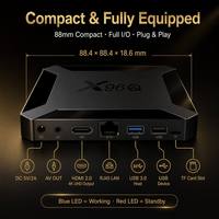 Smart TV Box Android Full HD Quad Core 2.4G 4k de Alta Resolución Android 10 Smart TV Box X96Q Android Box TV